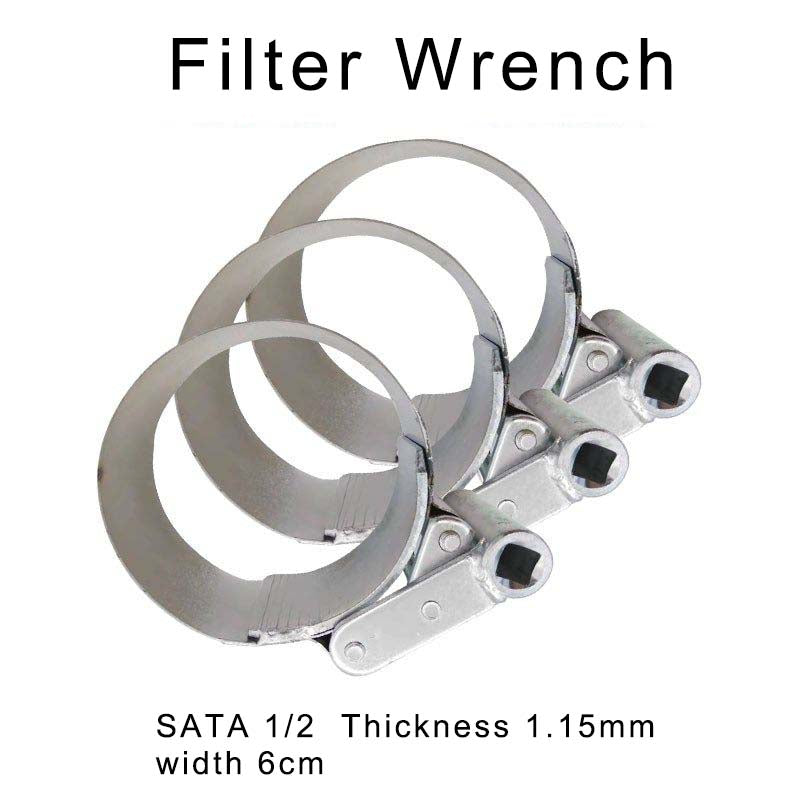 Adjustable Install Uninstall Oil Fuel Filter Removal Wrench Sata 1/2 inch Tool Universal Wrench for Truck Maintenance