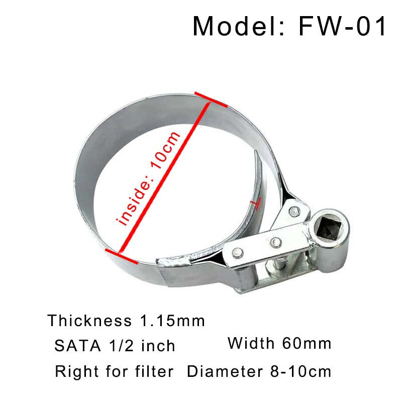 Adjustable Install Uninstall Oil Fuel Filter Removal Wrench Sata 1/2 inch Tool Universal Wrench for Truck Maintenance
