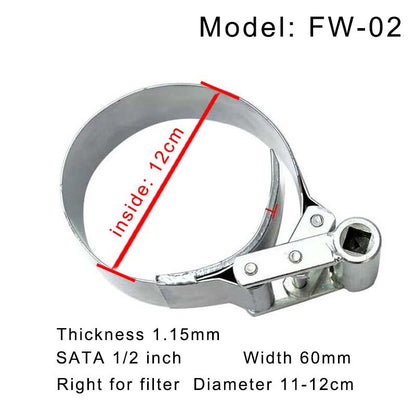 Adjustable Install Uninstall Oil Fuel Filter Removal Wrench Sata 1/2 inch Tool Universal Wrench for Truck Maintenance