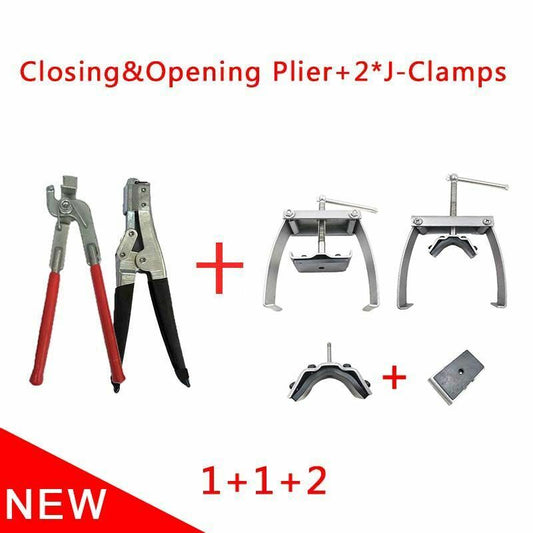 Repair Plier Tools for Radiators Closing Header, Tab Lifter and J-Clamp Set